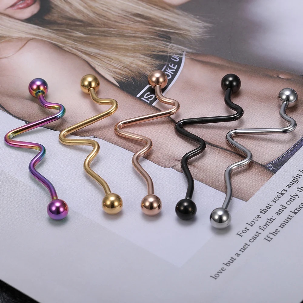 NWT Heart Rate Industrial Ear Piercing - Titanium